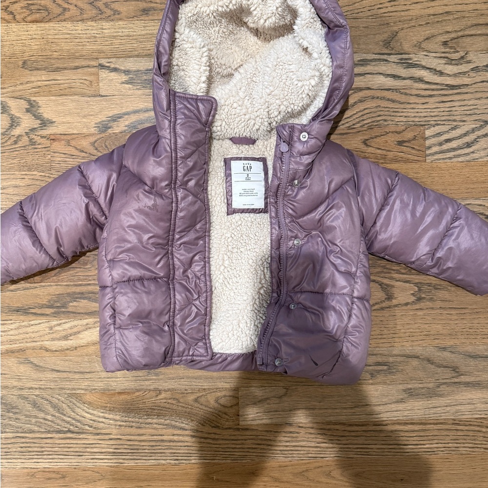 GAP Kids Lavender Puffer Coat